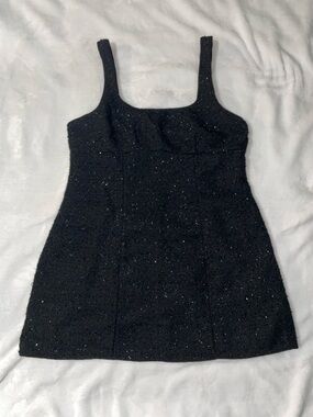 NWOT H&M Divided Black Sparkle Mini Dress Celebration Sparkly Fancy Festive